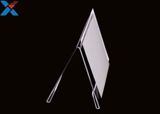 3mm van het het Blad Duidelijke Perspex van de V-vorm de Acrylvertoning Houders van het het Tafelbladteken