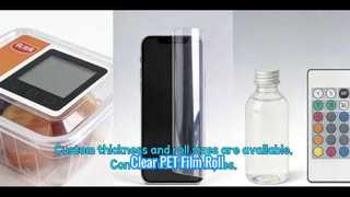 Doorzichtige PET-folierol met kleurrijke Corona-markering | Hoge kwaliteit BOPET voor afdrukken